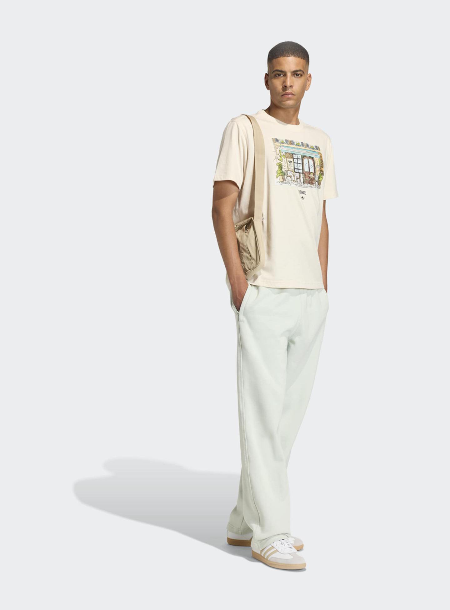 adidas Originals, ESS NC OH PANTS linen green f22 aejs, beige, Image 5 of 5