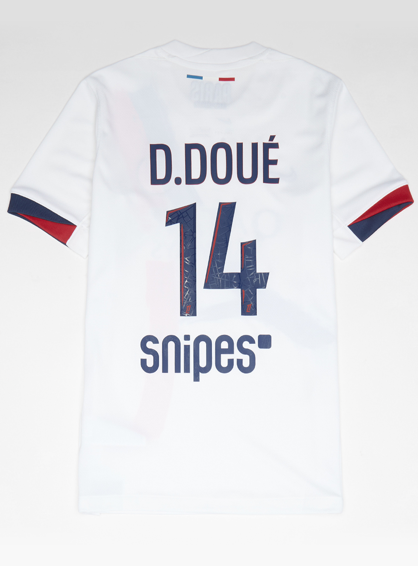 Nike, Doué / No. 14 / Paris Saint-Germain Nike Kids Away Stadium 2024/25, white, Image 1 of 8