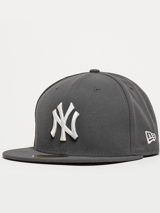 New Era, Fitted-Cap 59Fifty Basic MLB New York Yankees, grey, Image 1 of 3