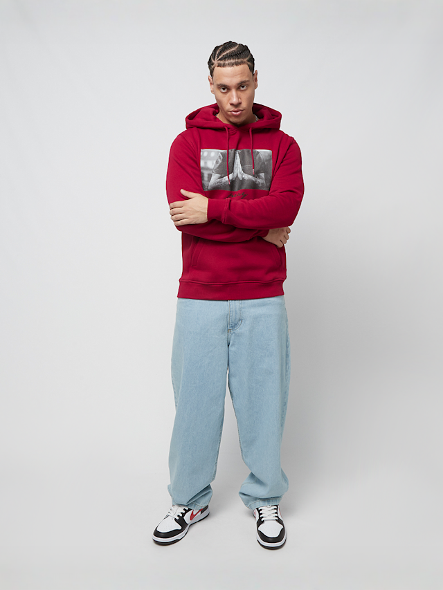 Mister Tee, Hooded-Sweatshirt Pray, red, Image 4 of 5