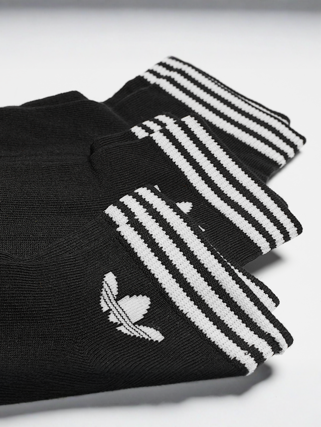 adidas Originals, 3 PACK - adicolor Trefoil Ankle Socks, black, Image 2 of 3