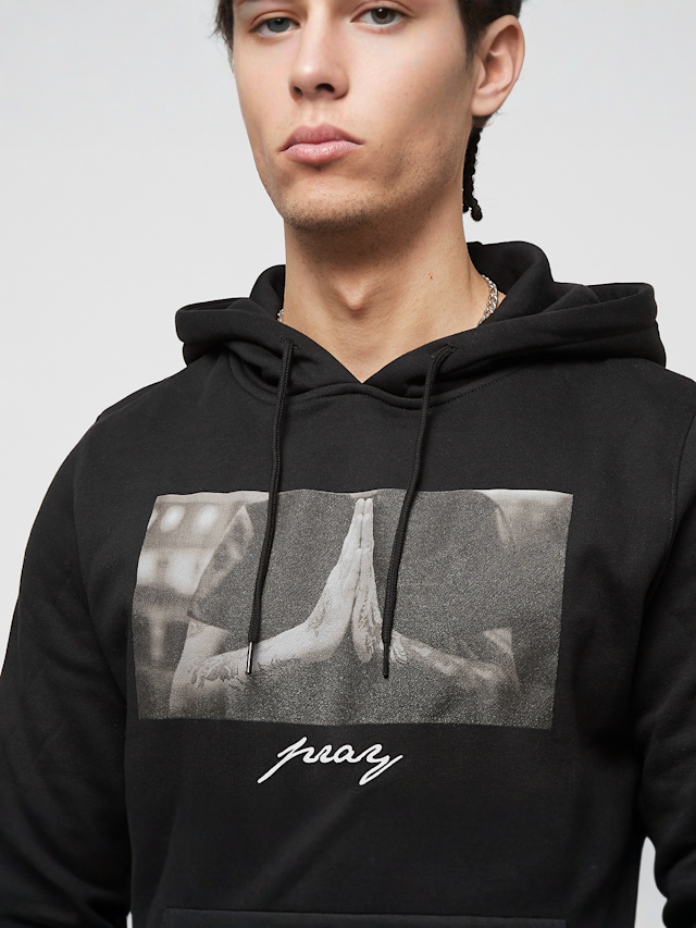 Mister Tee, Hooded-Sweatshirt Pray, black, Image 3 of 4
