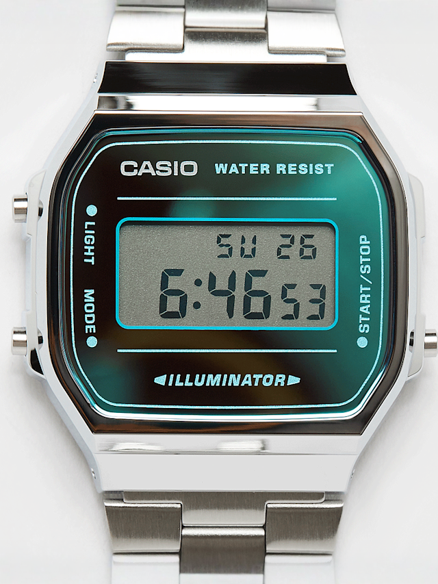 CASIO, A168WEM-2EF, silver, Image 1 of 3