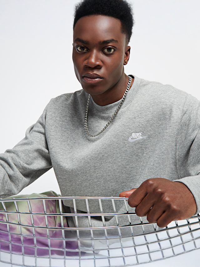 Nike, Sportswear Club Fleece Crew, grey, Image 3 of 5