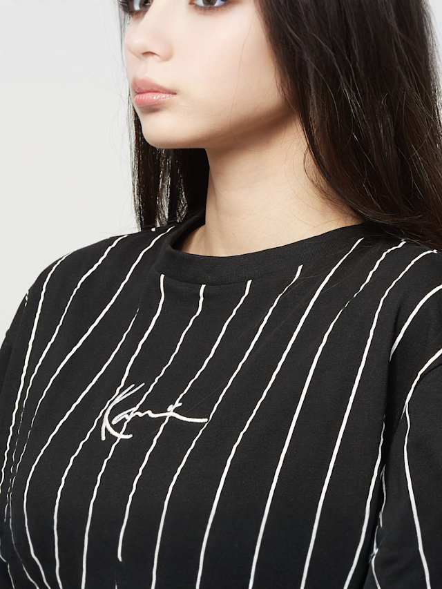 Karl Kani, Small Signature Essential Pinstripe Oversized Tee, black, Image 3 of 4