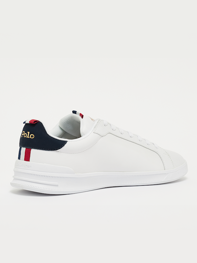 Polo Ralph Lauren, Heritage Court II Leather Sneaker, white, Image 3 of 5