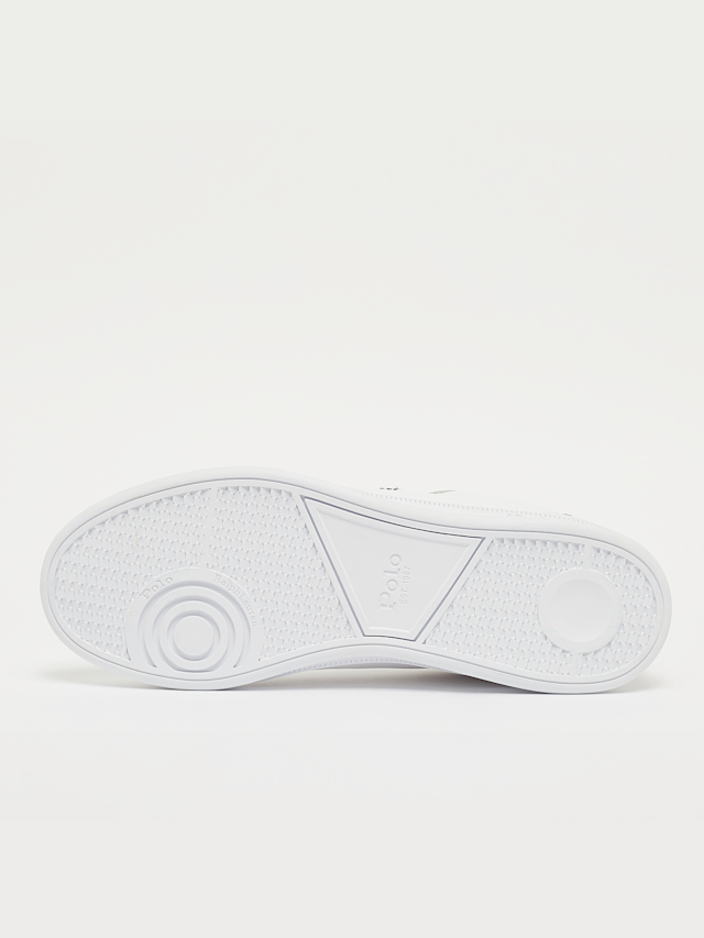 Polo Ralph Lauren, Heritage Court II Leather Sneaker, white, Image 4 of 5