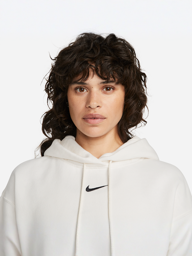 Nike, Sportswear Phoenix Fleece Women's Oversized Pullover Hoodie, white, Image 3 of 5