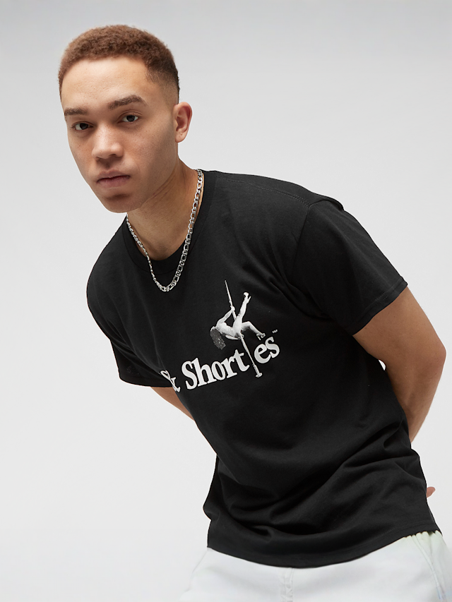 40s & Shorties, Text Logo Pole Tee, black, Image 1 of 4