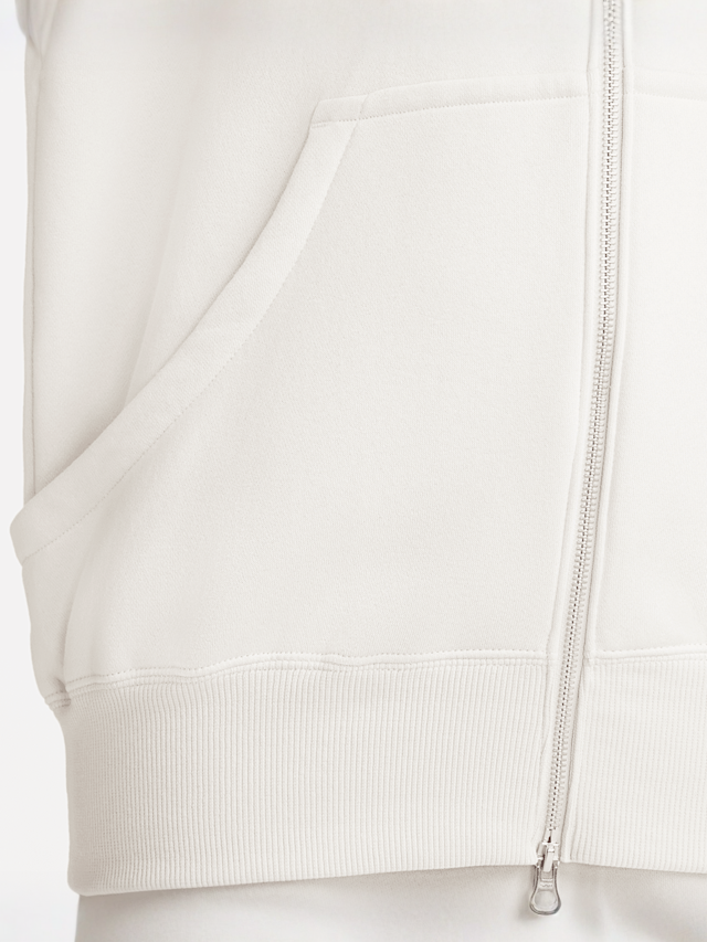 Nike, Sportswear Phoenix Fleece Oversized Full-Zip Hoodie, white, Image 7 of 9