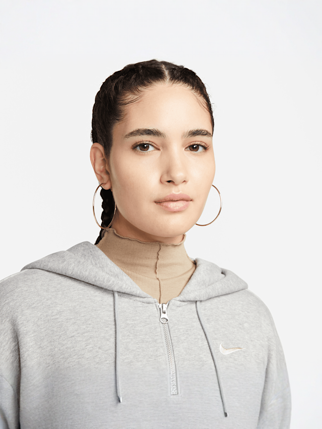 Nike, Sportswear Phoenix Fleece Oversized Full-Zip Hoodie, grey, Image 3 of 9