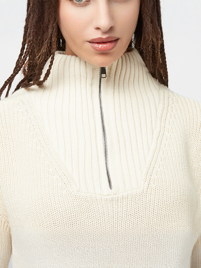 Urban Classics, Oversized Knit Troyer, beige, Image 3 of 4