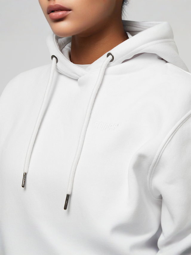 SNIPES, Small Logo Essential Hoodie, white, Image 3 of 4