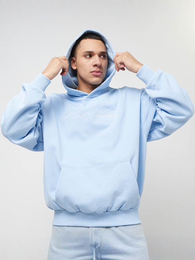 Karl Kani, Autograph Heavy Sweat Oversized Hoodie, blue, Image 1 of 4