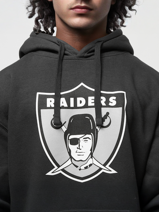 Mitchell & Ness, NFL Team Logo Hoody UPD Oakland Raiders, black, Image 3 of 5