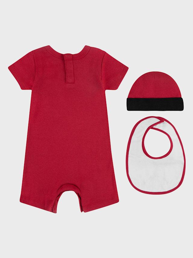 Jordan, Junior Jumpman Romper (3 Piece), red, Image 2 of 4
