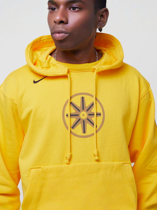 Nike, NBS Golden State Warriors Standard Issue Hoodie Courtside City Edition, yellow, Image 3 of 5