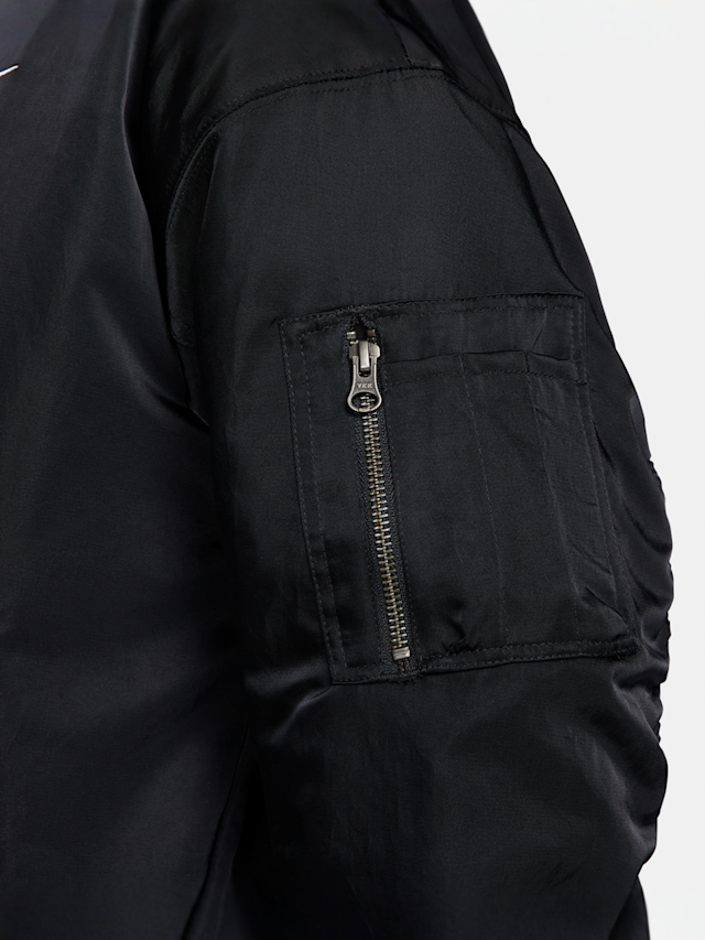 Nike, Sportswear Reversible Varsity Bomber Jacket, black, Image 5 of 7