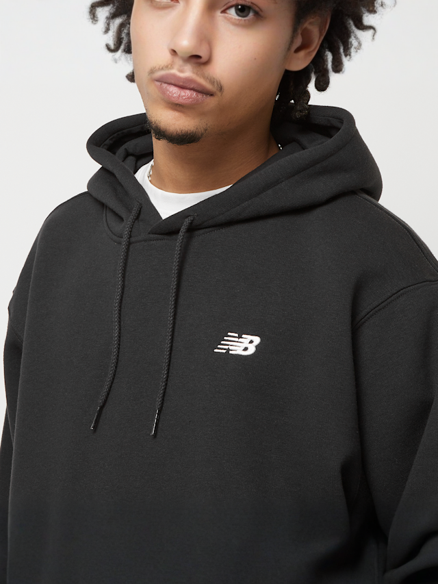 New Balance, Small Logo Brushed Hoodie, black, Image 3 of 4