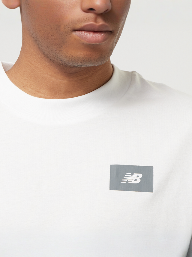 New Balance, Logo Tee, white, Image 3 of 5