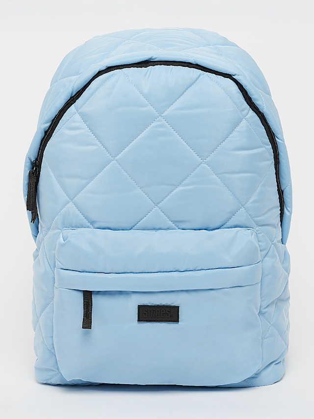 SNIPES, Rubber Badge Basic Logo Diamond Quilted Backpack, blue, Image 1 of 7