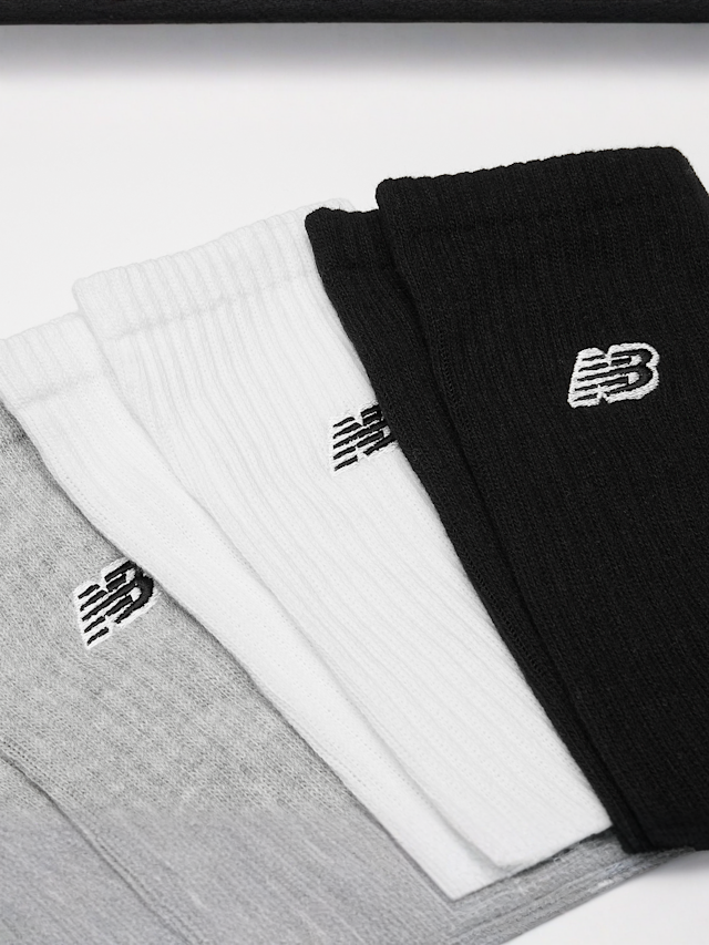 New Balance, 3 PACK - Essential Cushioned Crew Socks, multi-colour, Image 2 of 2