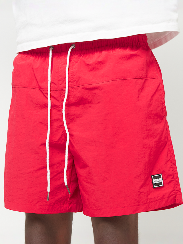 Urban Classics, Block Swim Shorts, red, Image 3 of 5