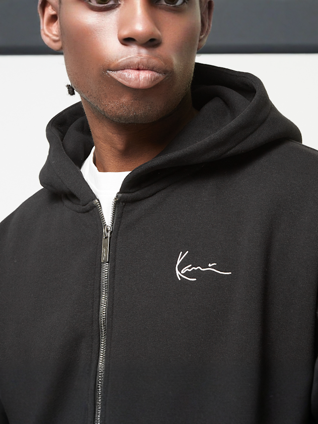 Karl Kani, Chest Signature Essential Oversized Zip Hoodie, black, Image 3 of 4