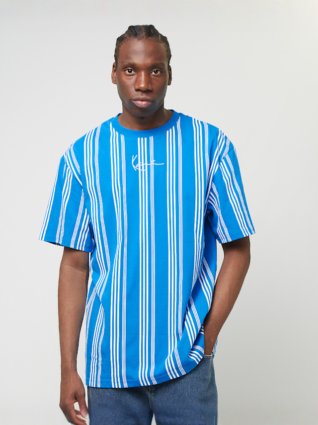 Karl Kani, Small Signature Striped Tee, blue, Image 1 of 4