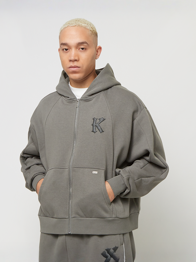Karl Kani, Boxy Full Zip Hoodie, grey, Image 1 of 4