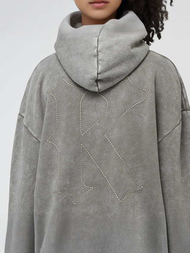 Karl Kani, Oversized Hoodie, grey, Image 3 of 5