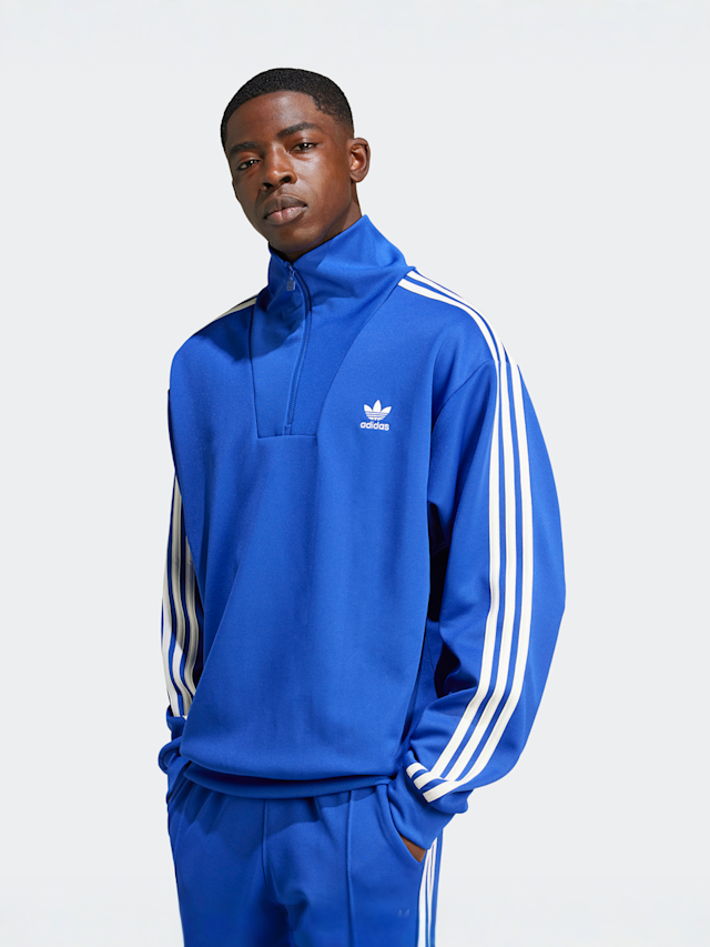 adidas Originals, Adicolor Funnel Neck Track Top, blue, Image 1 of 5