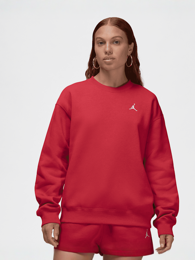 Jordan, Brooklyn Fleece Crew-Neck Sweatshirt, red, Image 1 of 5