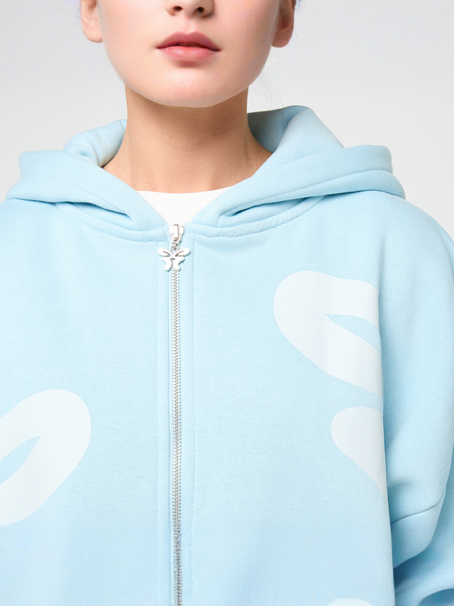 Felicious, Feli Oversized Sweatjacket, blue, Image 3 of 5