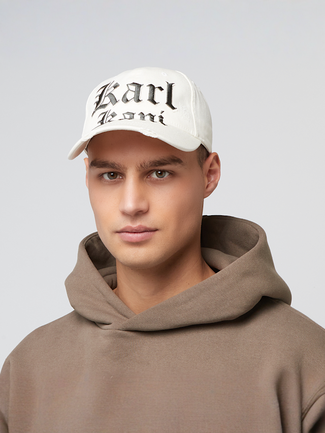 Karl Kani, Old English Distress Baseball Cap, beige, Image 5 of 5