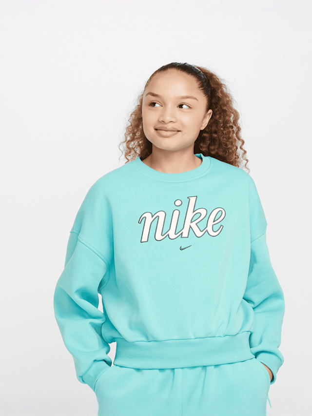 Nike, Sportswear Club Fleece Boxy Crew, turquoise, Image 1 of 4