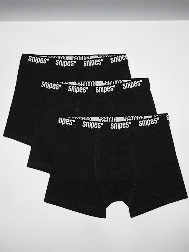 SNIPES, 3 PACK - Black Tabe Brief Boxershorts, black, Image 1 of 2