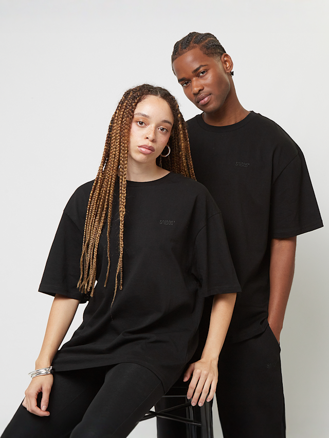 SNIPES, Small Logo Essential Oversized Tee, black, Image 1 of 4