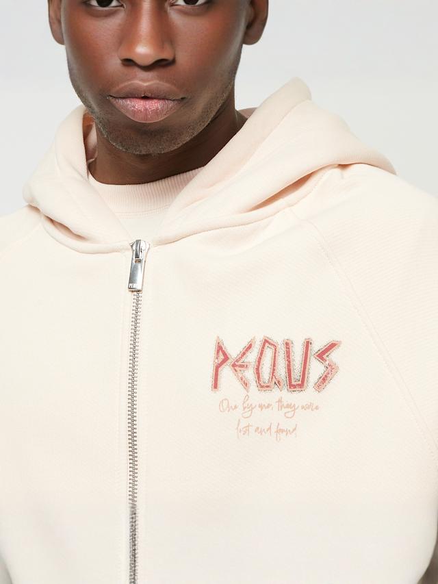 PEQUS, Ancient Love Story Zip-Hoodie, beige, Image 3 of 6