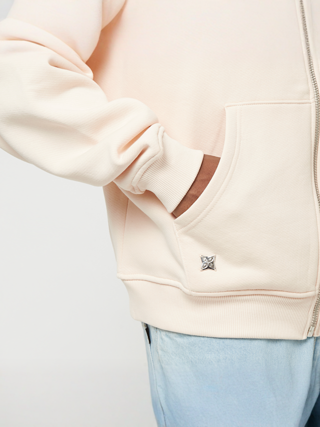 PEQUS, Ancient Love Story Zip-Hoodie, beige, Image 4 of 6