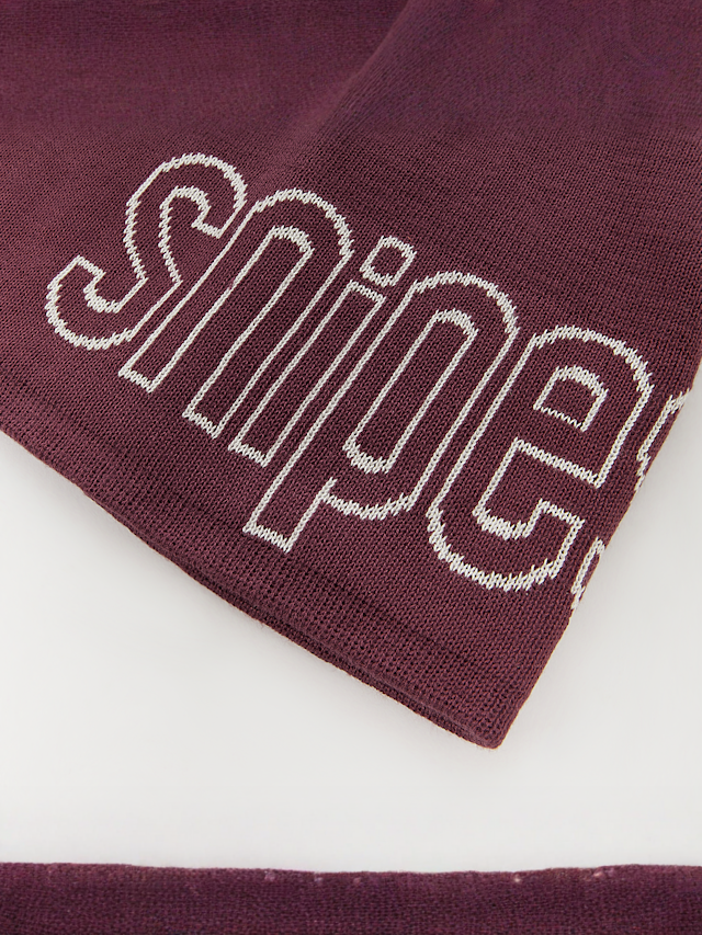 SNIPES, Outline Logo Essential Skully Beanie, red, Image 3 of 4