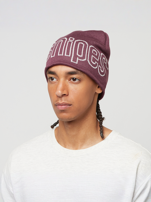 SNIPES, Outline Logo Essential Skully Beanie, red, Image 4 of 4