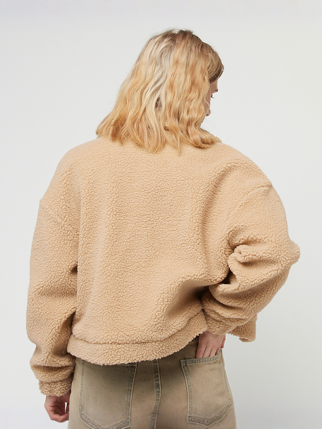 Urban Classics, Ladies Short Sherpa Button Jacket, beige, Image 2 of 4