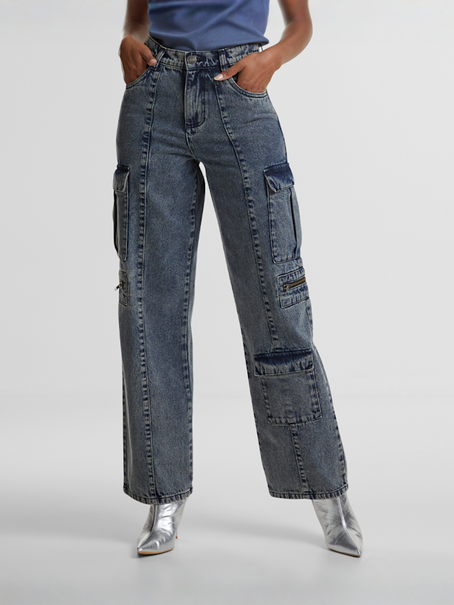 Urban Classics, Loose Utility Denim Pants, blue, Image 1 of 4