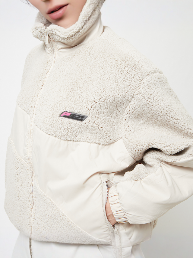 Pegador, Teddy Fabric Mix Jacke, beige, Image 3 of 4