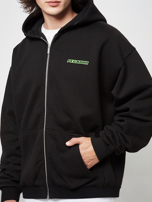 Pegador, Bowin Oversized Sweat Jacket, black, Image 3 of 5