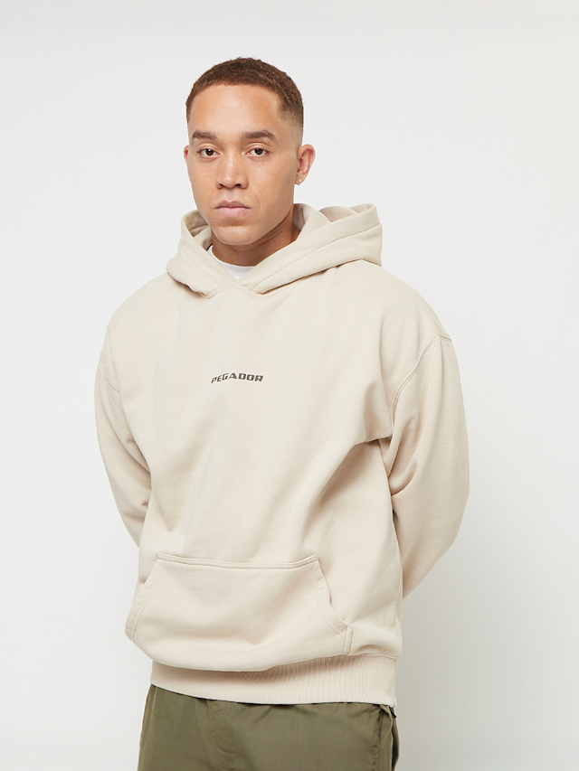 Pegador, Colne Logo Oversized Hoodie, beige, Image 2 of 5