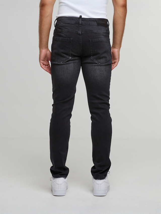 2Y STUDIOS, Leonardo Ripped Slim Fit Jeans, black, Image 2 of 5