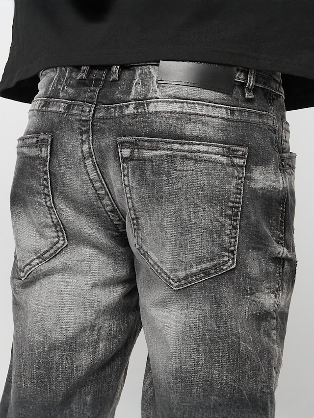 2Y STUDIOS, Fernando Destroyed Slim Fit Jeans, grey, Image 4 of 5