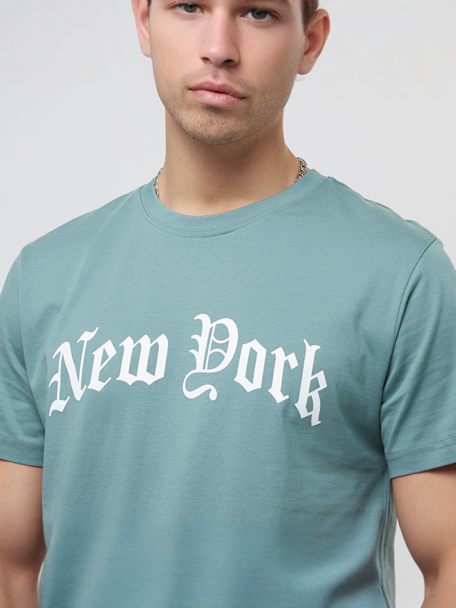 Mister Tee, New York Wording Tee, blue, Image 3 of 4